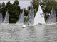 GER 7, Ulli Libor, No crew No cry, NRV (Norddeutscher Regatta Verein); GER 51, Tim Leonard Troemer, IMMAC, PHL (Plauer Hai-Live e.V.); GER 40, Moritz Jakobs, , YCSB (Yacht-Club Saarbrücken e.V.); GER 1000, Stefan Kaste, FOR-SAIL.de, SCM (Segel-Club Münster e.V.); GER 89, Burkhard Hermes, Joveles Animchen, SCM (Segel-Club Münster e.V.); GER 144, Heiner Forstmann, Pitze, SLSV (Schaumburg-Lippischer Seglerverein e.V.); 9. Muenster Cup 2.4mR am 28.08.2021 in der Aasee Segel-Club Muenster e. V. in Muenster (Deutschland).Foto: Andreas Dick